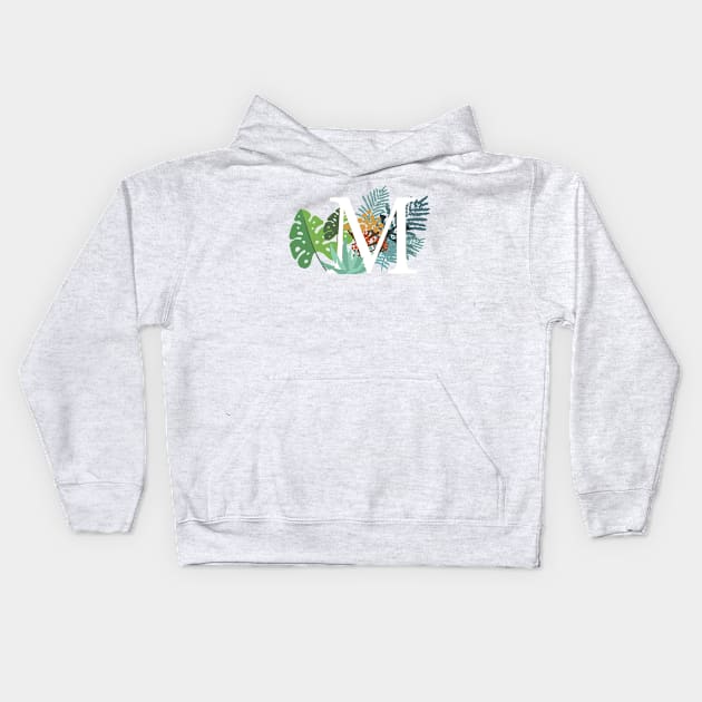 Plant Letter M Kids Hoodie by HiPolly